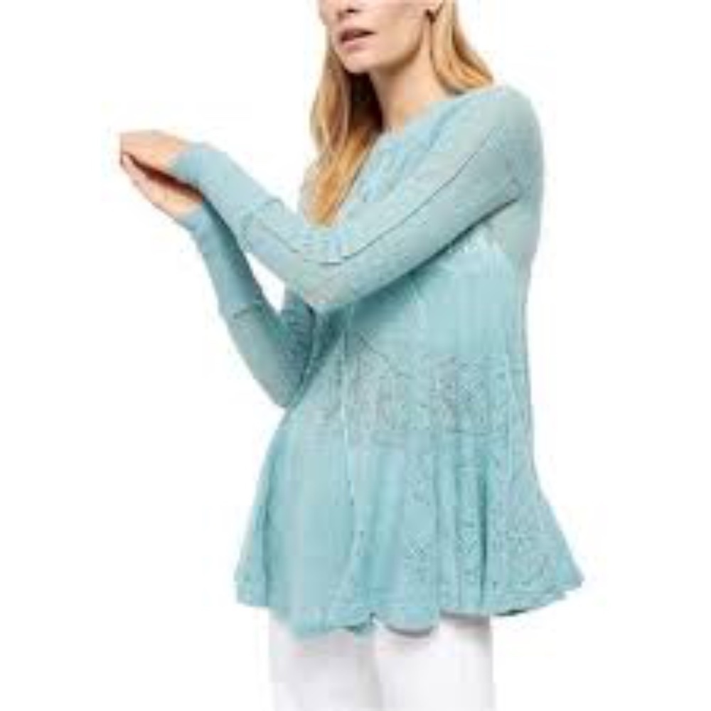 Free People Coffee in the Morning Tunic Pullover - Picture 1 of 9